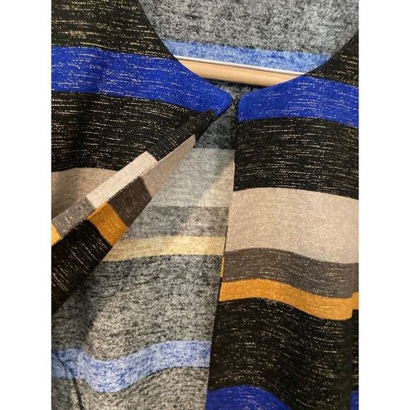 DN Design Top Womens 18 Layering Coverlet Cropped Striped Glitter Evening Open - Picture 14 of 14